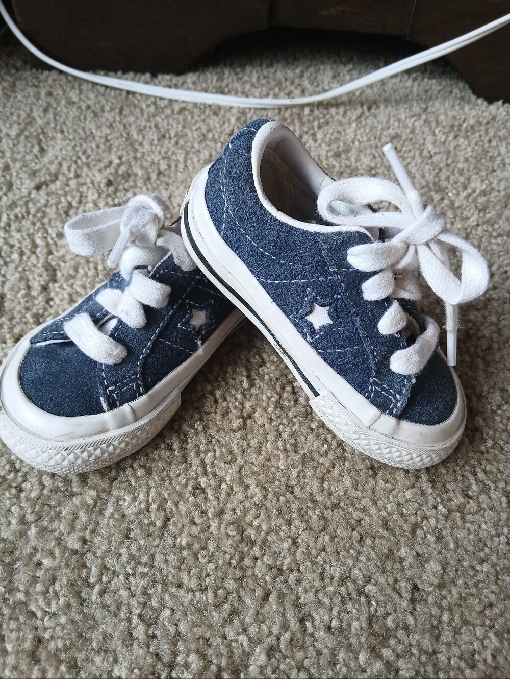 Converse Baby Navy Blue Star Low-Top Sneakers